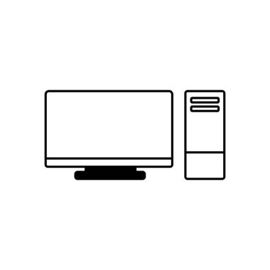 Beyaz arkaplanda bilgisayar simgesi