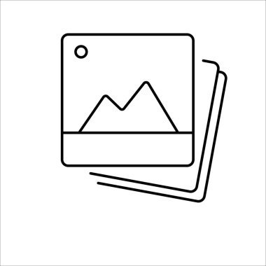 Beyaz arka plan üzerinde fotoğraf simge