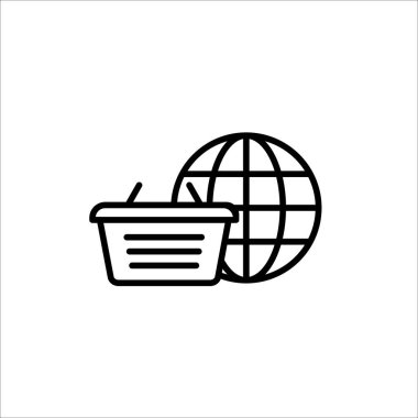 sepet simgesi beyaz arka plan üzerinde