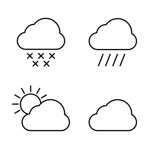 Icône météo sur fond blanc — Image vectorielle