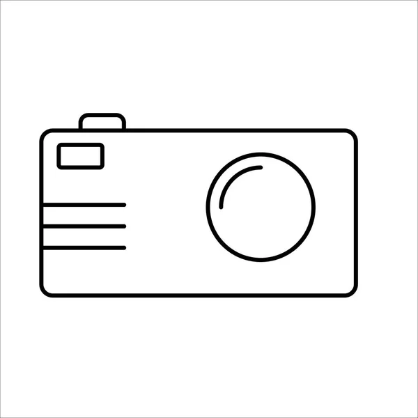 흰색 배경 사진 카메라 아이콘 — 스톡 벡터