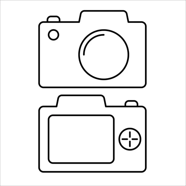 Foto camera pictogram op witte achtergrond — Stockvector