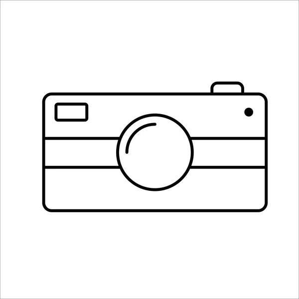 Ícone da câmera de foto no fundo branco — Vetor de Stock