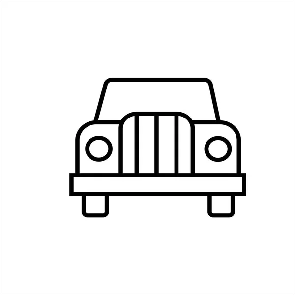 Icono del coche sobre fondo blanco — Archivo Imágenes Vectoriales
