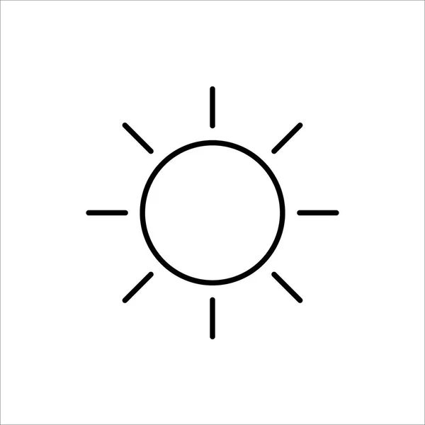 Sun icon on white background — Stock Vector