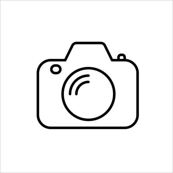 Icône de caméra sur fond blanc — Image vectorielle