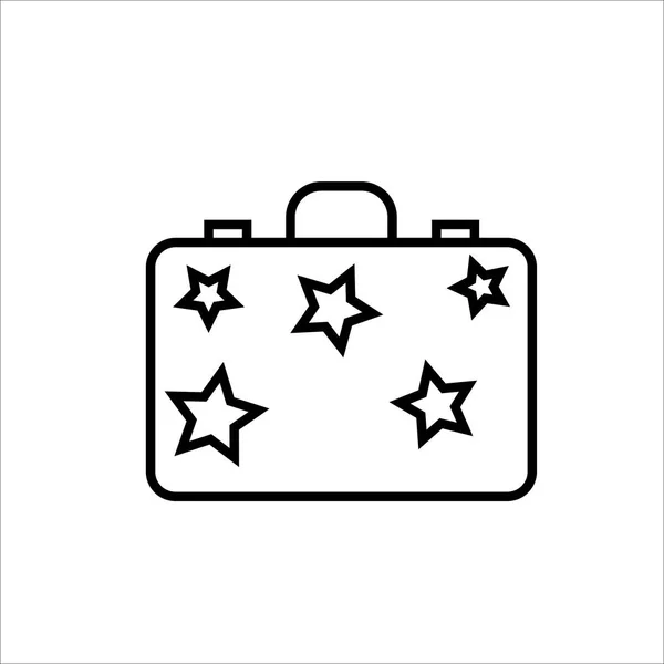 Icono de la bolsa de viaje sobre fondo blanco — Archivo Imágenes Vectoriales