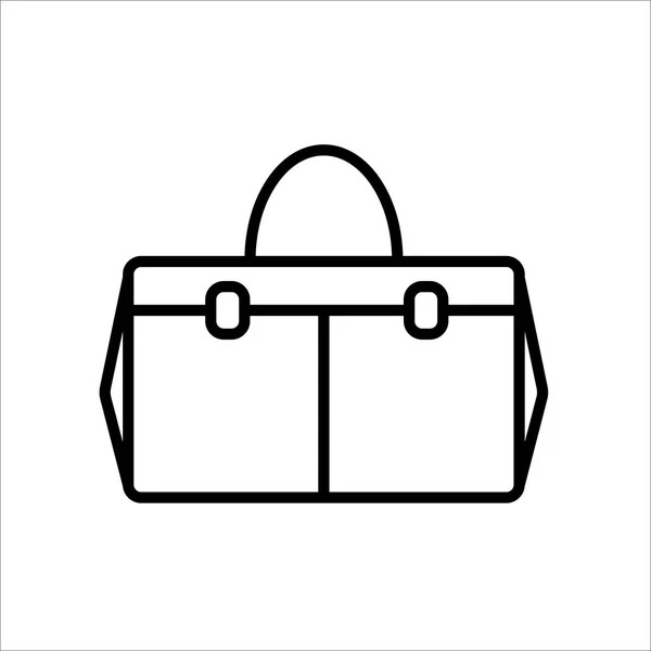 Иконка сумки на белом фоне — стоковый вектор