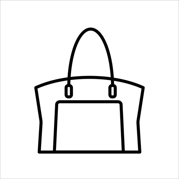 Icono de bolso sobre fondo blanco — Vector de stock