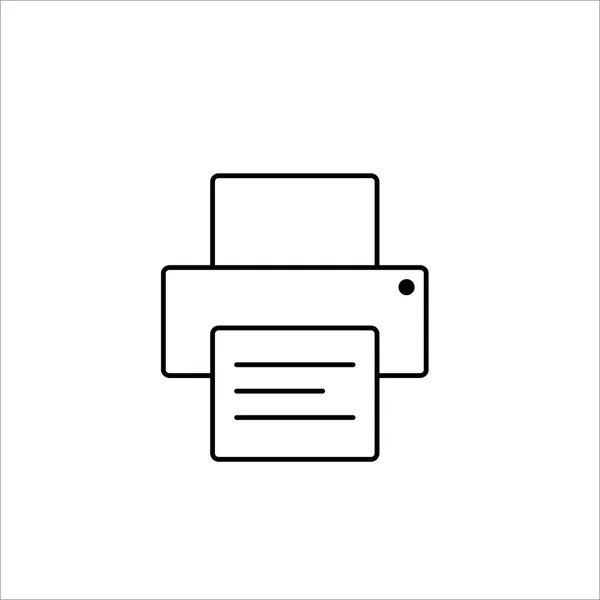 Icône de l'imprimante sur fond blanc — Image vectorielle