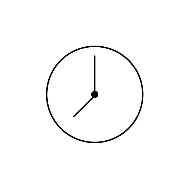 Icône horloge sur fond blanc — Image vectorielle