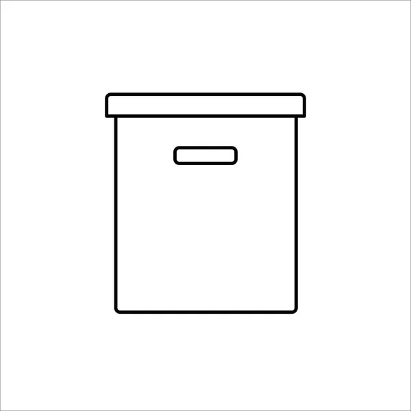 ไอคอนกล่องบนพื้นหลังสีขาว — ภาพเวกเตอร์สต็อก