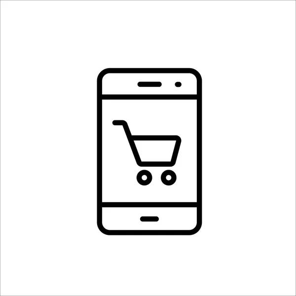 Online-Shopping-Symbol auf weißem Hintergrund — Stockvektor