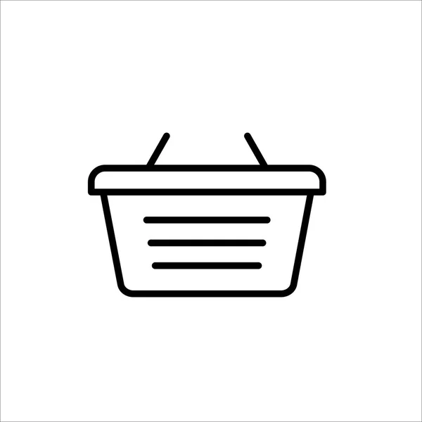 Icono de cesta sobre fondo blanco — Vector de stock