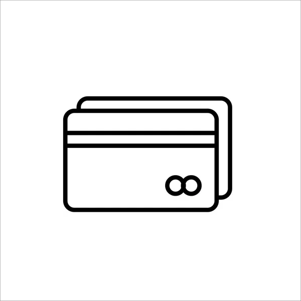 Значок кредитной карты на белом фоне — стоковый вектор