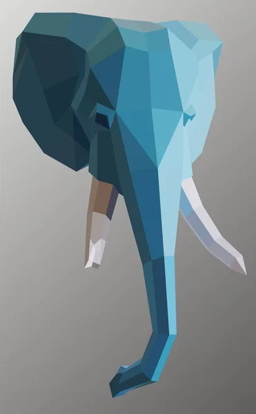 Elefante azul africano — Vector de stock