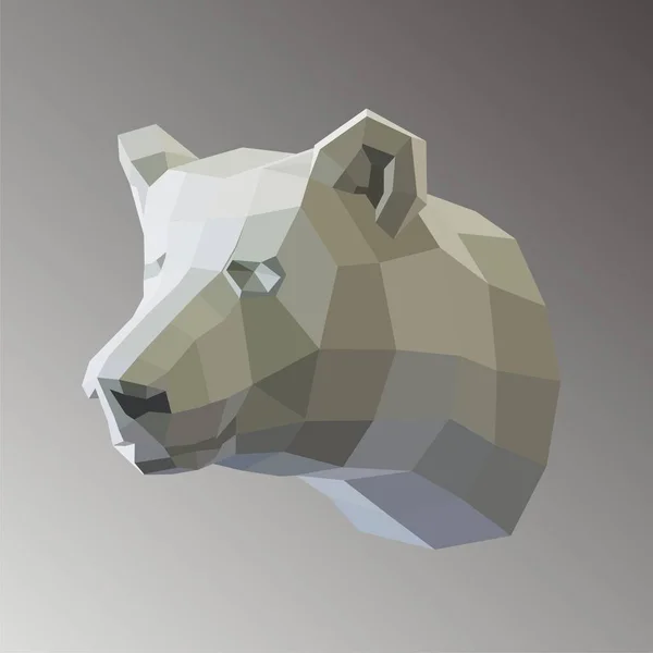 Orso bianco del nord geometrico — Vettoriale Stock