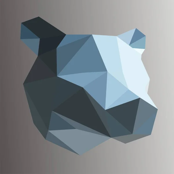 Γεωμετρική αφηρημένη καφέ αρκούδα — Διανυσματικό Αρχείο