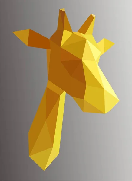 Geometryczna Abstrakcja żyrafa żółty — Wektor stockowy