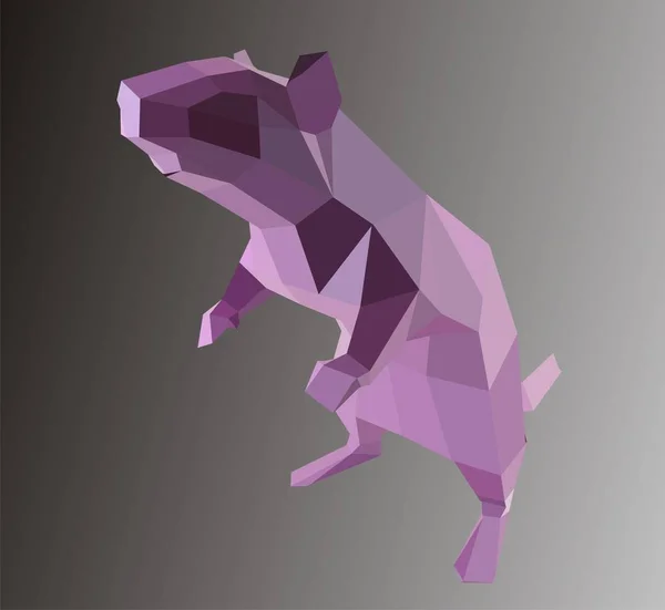 Фіолетовий щур на задніх ногах — стоковий вектор