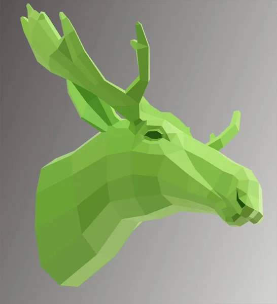 Zielony Łoś geometryczne — Wektor stockowy
