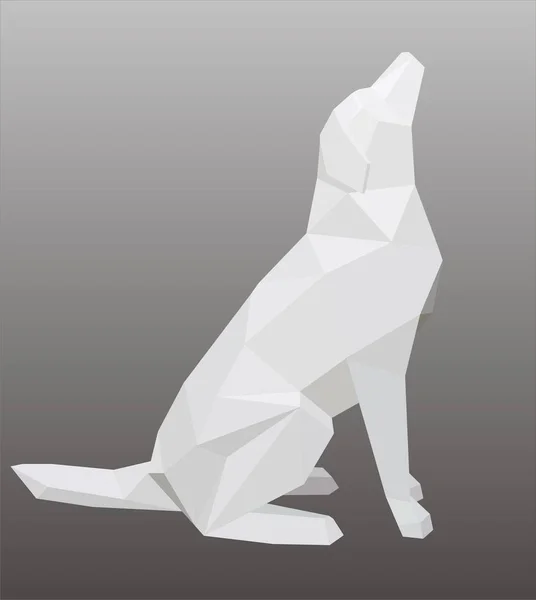 幾何学的な座っている犬 — ストックベクタ