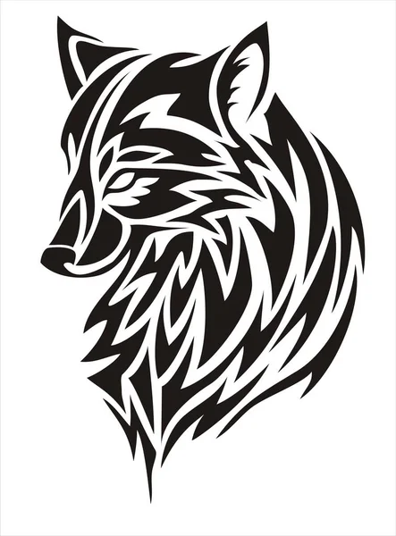 Prachtige Abstracte Wilde Wolf — Stockvector