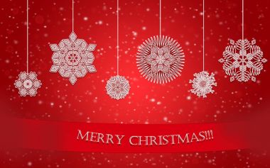 Kar taneli Noel kartı