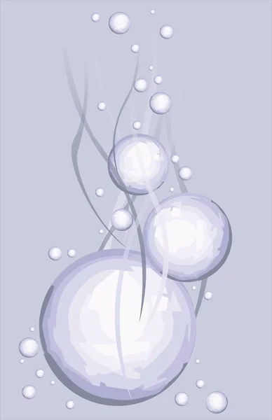 紫水气泡 矢量插图 — 图库矢量图片