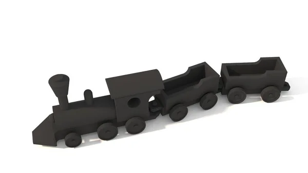 Visualization Children Toy Train Black — Stock Photo, Image