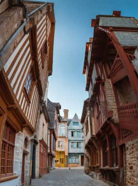 street old Breton town Vitre, France