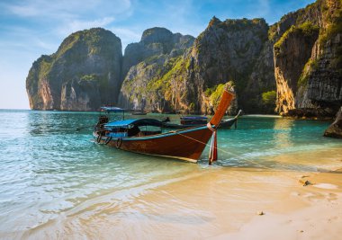 Gün batımı Phi phi Le Island Maya defne Tayland