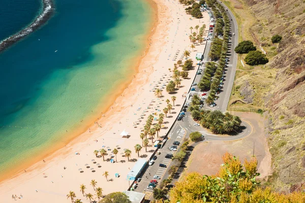 Fantastisk utsikt över stranden las Teresitas Teneriffa — Stockfoto