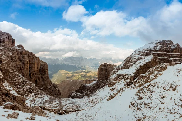 Vista a Sella Ronda Dolomitas Italia —  Fotos de Stock