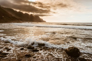 Günbatımı okyanus Tenerife
