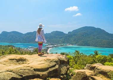kadın Phi phi Island Tayland seyahat