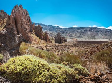 lav manzara Teide yanardağı Tenerife Kanarya
