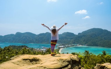kadın Phi phi Island Tayland seyahat