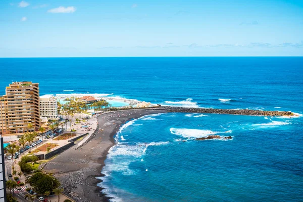 Aerial view to Puerto de la Cruz, Tenerife — Stock Photo, Image