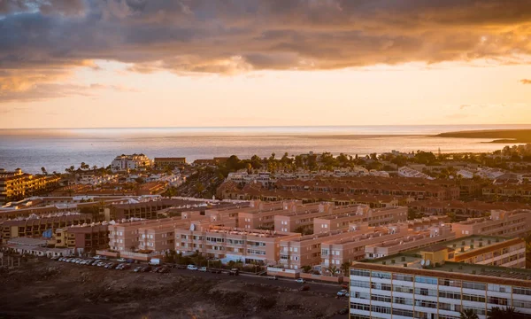 Sunset on Tenerife resort Costa Silencio — Stock Photo, Image