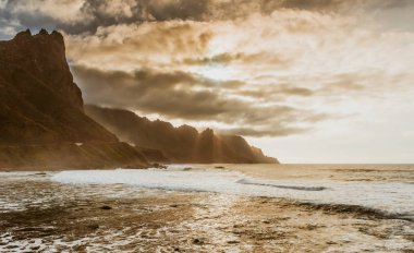 Tenerife Okyanusu günbatımı Kanarya Adaları