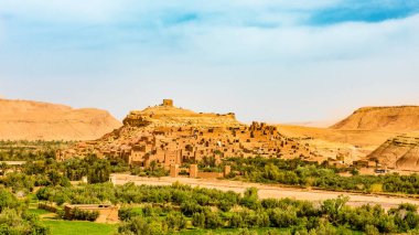 Kasbah AIT Ben Haddou Fas Ouarzazate yakınındaki. UNESCO Dünya Miras Listesi