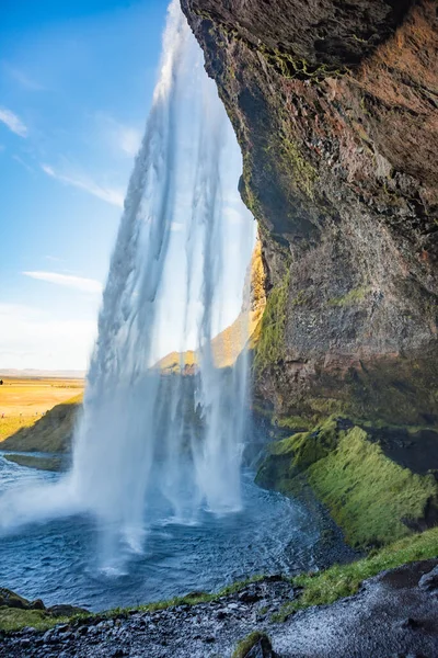 Водоспад Seljalandfoss, Ісландія — стокове фото
