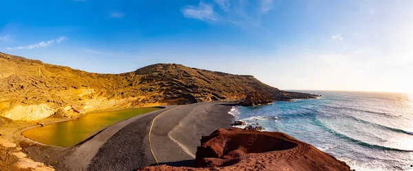 Green Lagoon El Golfo, Lanzarote, Canary Islands Stock Picture