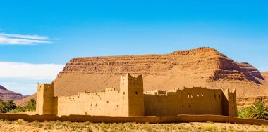 Kasbah AIT Ben Haddou Fas Ouarzazate yakınındaki. UNESCO Dünya Miras Listesi