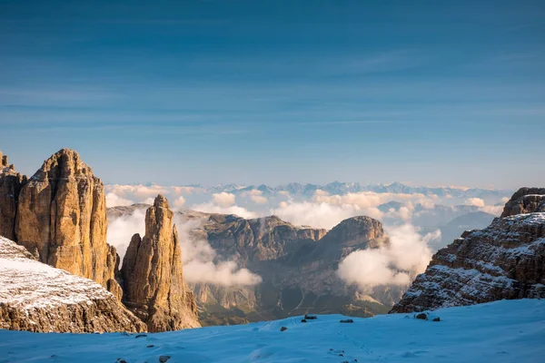 Góry Sella Ronda Dolomity Włochy — Zdjęcie stockowe
