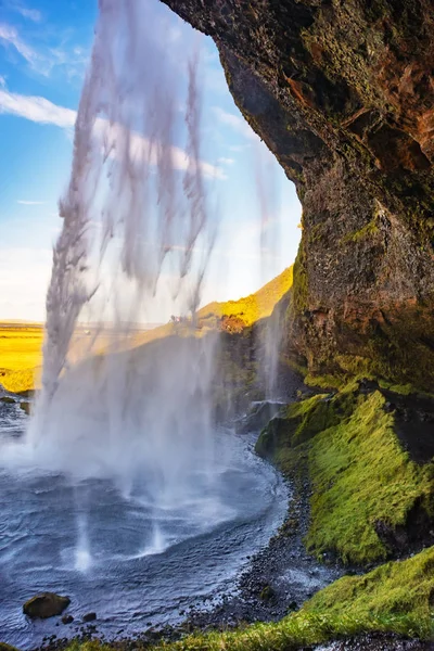 Seljalandfoss wasserfall, island — Stockfoto