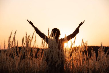 Yaz tarlasında meditasyon