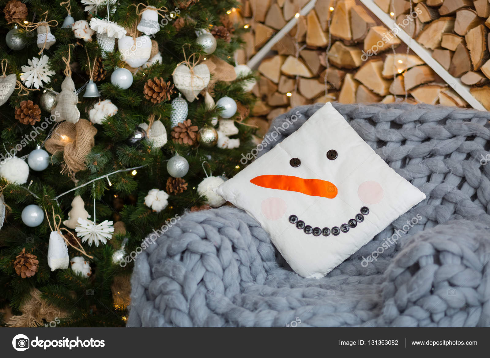 Weihnachtsdekoration Im Landhausstil Stockfoto Pasik8