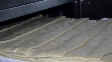 Bisküvi endüstriyel üretim hattında